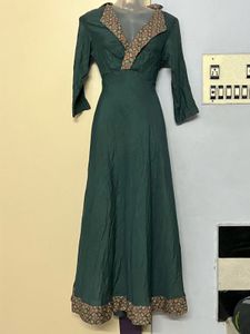 Designer High Elegant Green Maxi Dress