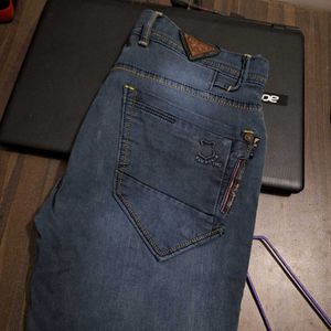 Dark Blue Damaged Jeans