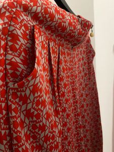 Red Geometric Print Trouser