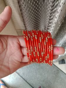 3set Of Bangles ,, Size 2.4 ,,Multicolour,Orange &amp; Dark Green ,New Bangles