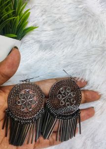 W Brand Cotton Kurta and Statement Earrings Combo