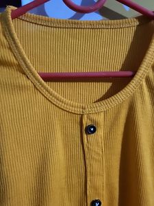 Crop Tops Mustard Yellow