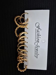 Gold Hoop Earring Set