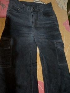 Trendy Dark Blue Cargo Pants
