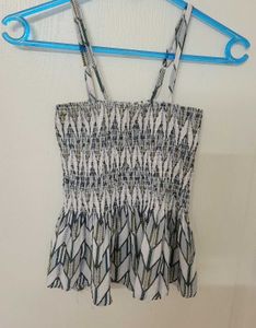 Cute Patterned Tank Top With Jacket