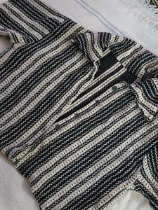 Striped Button-Down Crop Top