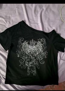 Graphic Print Black T-Shirt