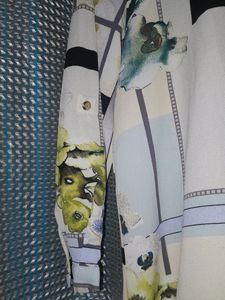 Multi Color Front Zip N Buttons On The Sleeves