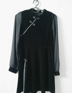 Elegant Black Velvet Dress