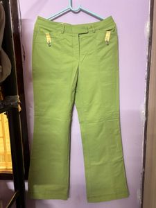 Vintage Lime Green Flare Pants