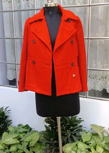 Red Pea Coat - Stylish Outerwear