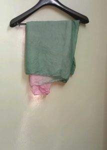 Elegant Dupatta - Green & Pink