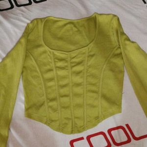 Green Crocet Style Top