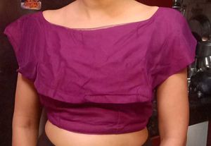 Purple Crop Top Blouse