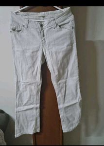 White Straight Fit Jeans