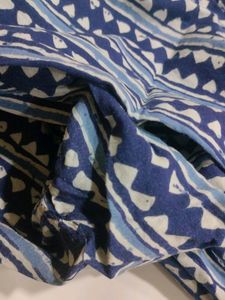 Cotton Blue Kurti Pant