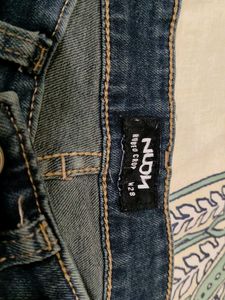 NUON Dark Blue Skinny Fit Denim Jeans