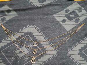 Set of 3 Vintage Gold Tone Necklaces