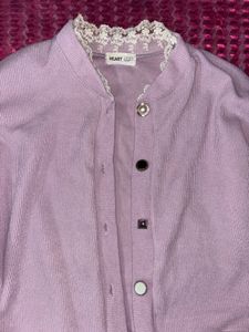Cute Lilac Knit Cardigan