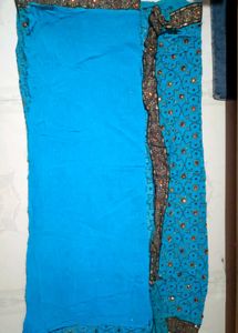Georgette Blue saree for marriage purpose