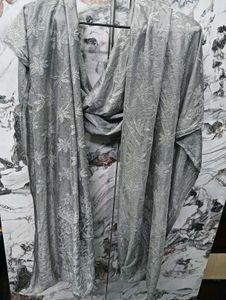 Elegant Grey🇲🇾 Embroidered Dupatta