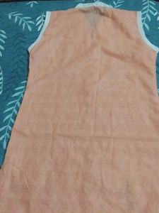 Peach Embroidered Kurta
