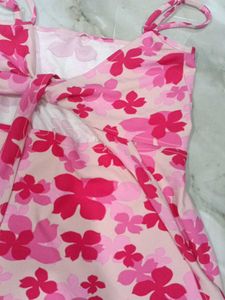 Pink Floral Mini Dress