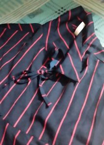 Striped Tie-Neck Dress