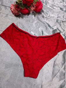 Imported Red Panties With Small Daimonds