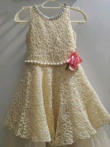 Cream Lace Party Dress