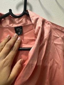 Rose Satin Night Suit