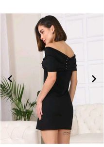 Shein Draped Off Shoulder Bow Detail MiniBodycon D