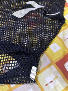 Mesh Jersey Dress with Rhinestone 7