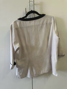 Fablestreets White With Black Lining Formal Top