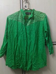 Green Lace Top for women