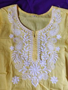 Cotton Kurti With Embroidery Salwar