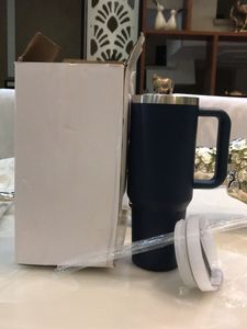 Navy Insulated Tumbler with Handle