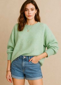 🎁Buy2 Get 2 Free Oversized Mint Top B