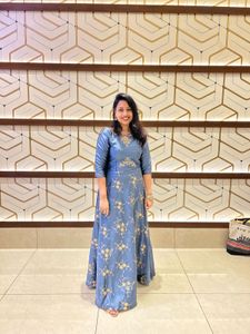 Elegant Blue Anarkali Dress