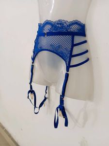 Blue Lace Garter Belt