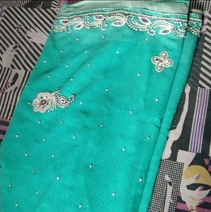 Moti Work Saree