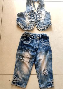 3 Pcs. Denim Jeans, Koti, Top
