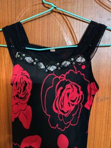 Black Pinteresty Sequin Detail Floral Dress