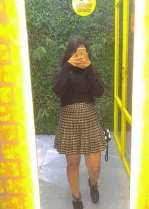 Houndstooth Mini Skirt