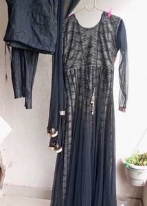Elegant Black Anarkali dress