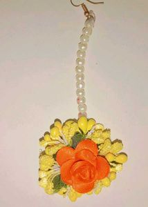 Floral Maangtika For Haldi Ceremony