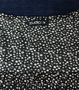 Black And White Peplum Top