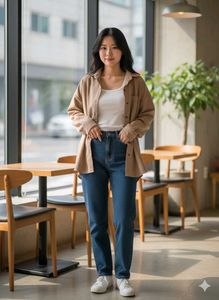 Made in Korea Corduroy Brown Shirt