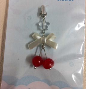 🍒 Handmade Cherry Phone Charm with Star & Bow 🎀✨