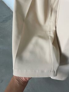 Beige Wide Leg Pants